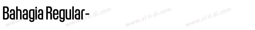 Bahagia Regular字体转换